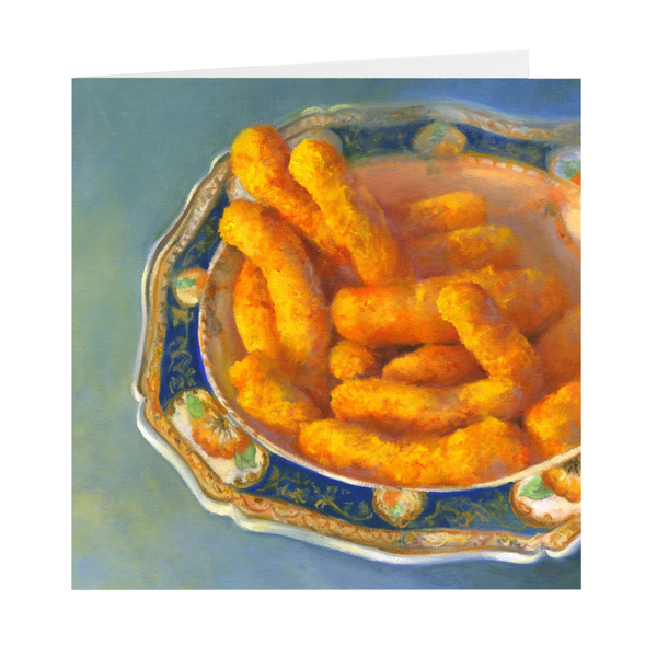 Cheez Puffs with Great Auntie : Note Cards - Galleria Fresco