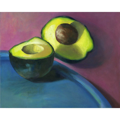 Soft Center - Avocado archival giclee Art Print - vegetable still life oil painting by Jo Bradney of Galleria Fresco