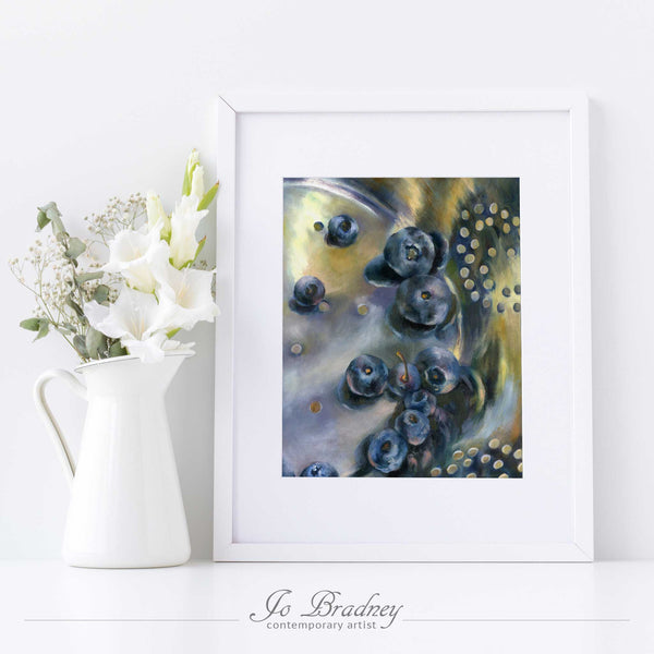 Sweetart Blues - Blueberry Art Print - Galleria Fresco