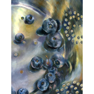 Sweetart Blues - Fresh Summer Blueberry Archival Giclee Art Print - fruit still life oil painting by Jo Bradney of Galleria Fresco