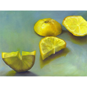 Zest - Lemon archival giclee Art Print - citrus fruit still life oil painting by Jo Bradney of Galleria Fresco