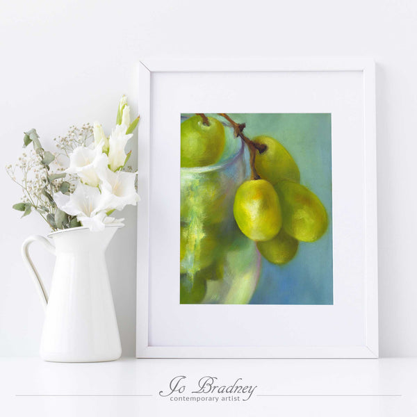 Chardonnay Cluster - Grapes Art Print - Galleria Fresco